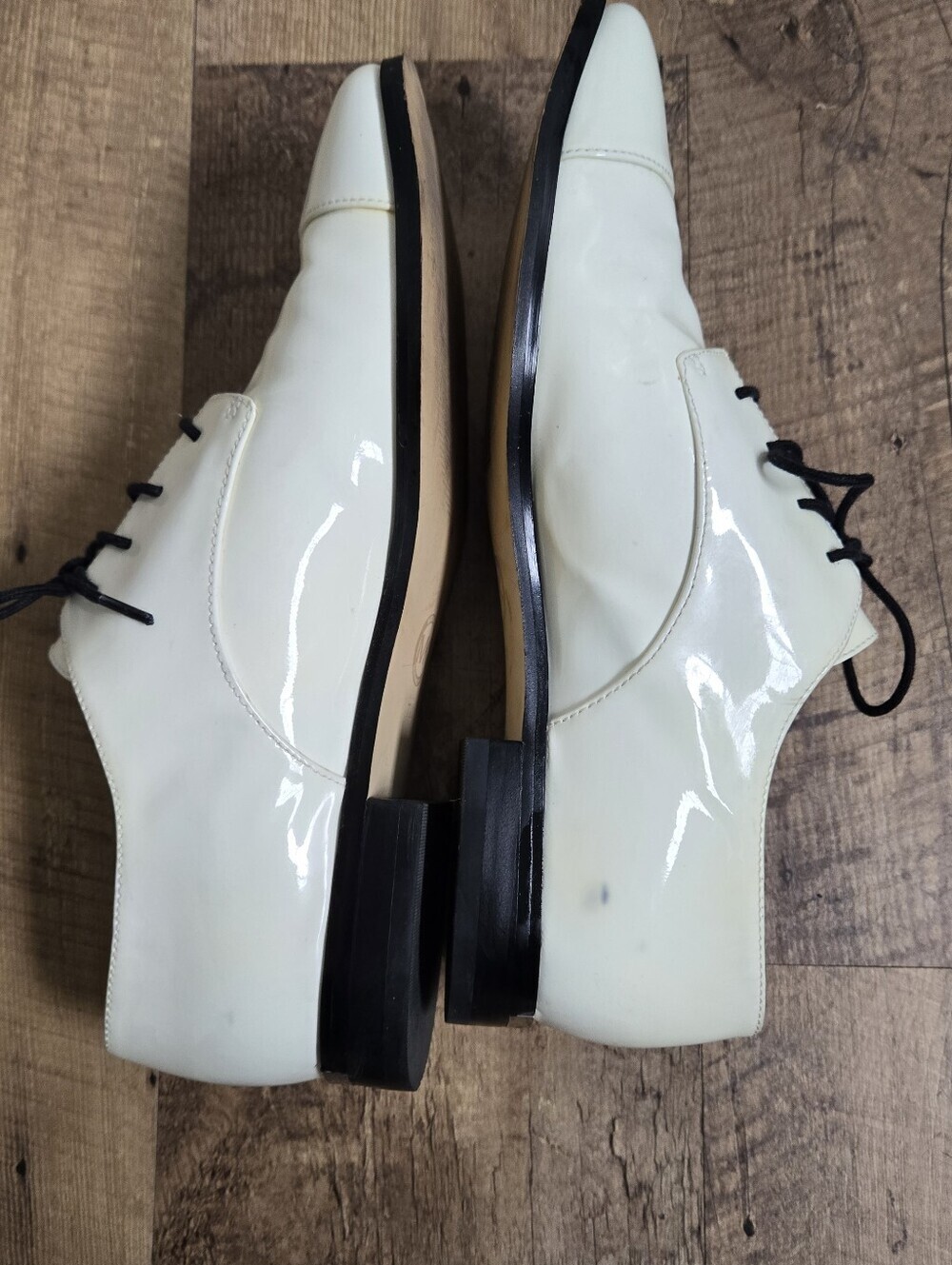 Michael Kors Pierce Patent Womens White Cap-Toe Lace-Up Dress Shoes Size 7 1/2 - Picture 6 of 10
